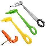 3 Stück Spiralschneider, Kartoffel Spiralschneider, Edelstahl, Kartoffelspiralschneider für die kreative Obst- und Gemüseverarbeitung, besonders geeignet für Karotten, Zubikes, Gurken und Äpfel