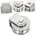 HOMSFOU Load Bearing Pulley Block Stainless Steel Single Pulley Wheel for Lifting Tools Steel Design for Fitness Climbing and Industrial Use Easy Installation