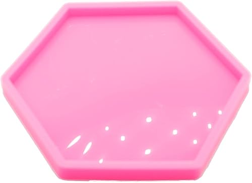 Miniatura 3 de Molde de silicona de ágata hexagonal brillante de 4.7 pulgadas, diseño de geoda hexagonal, molde de resina epoxi para bricolaje, arcilla polimérica,