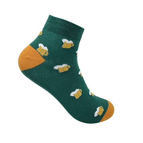 Image of Mint & Oak Men Ankle Socks, Printed Funky Socks, Cotton Unisex Ankle Length Sock, Odour Free Socks - Pack of 1