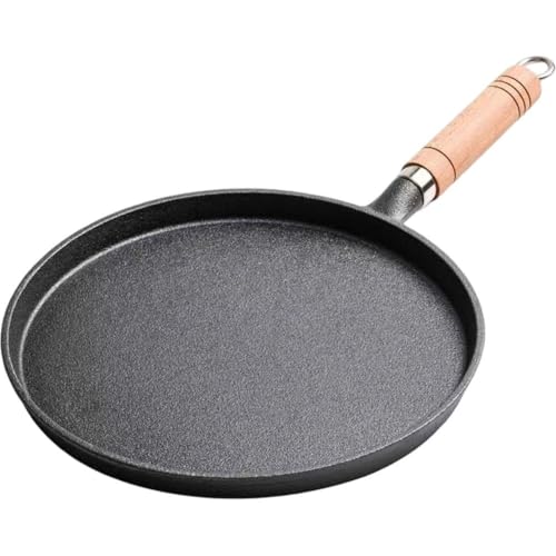 Sartén para Crepé De Hierro Fundido, Sartén para Tortillas Tawa Dosa De Hierro Fundido, Sartén Plana para Roti Dosa Comale