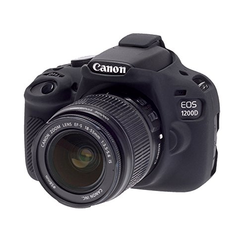 Bilora ECC1200DB - Carcasa de Silicona para Canon 1200D, Negro