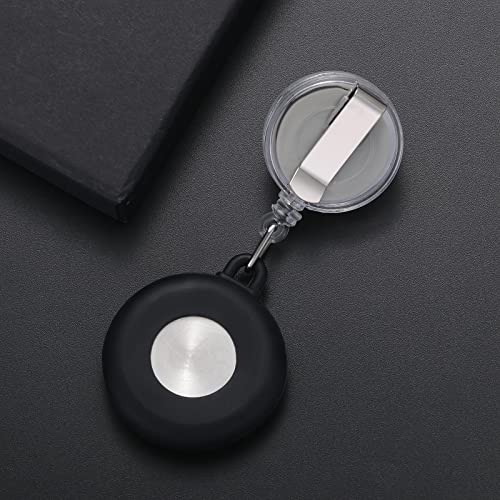 Image of Lancardo Retractable Nurse Watch Clip On Pearl Flower Patterns Badge with Secondhand Stethoscope Lapel Fob Pocket Doctor Nurse for Women and Men
