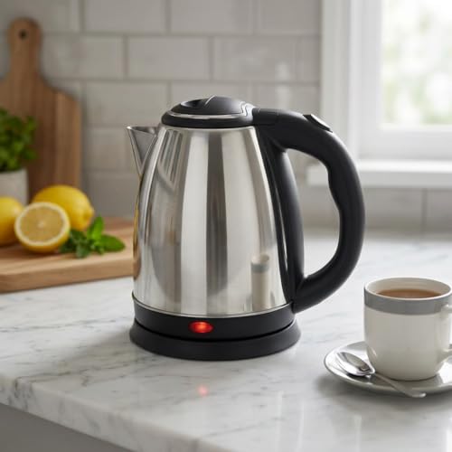 Image of Stainless Steel Electric Kettle 2L | 10-Year Warranty | Auto Cut-Off & Dry Boil Protection | Cool Touch Handle | Premium Design | 1500 Watt | Tea, Coffee & Multipurpose Use