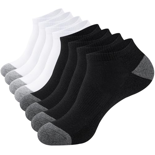 SockWaddles Calcetines Tobilleros de Running para Hombre Mujer(8 Pares), Calcetines Cortos Deportivos Transpirables, Anti-Ampollas con Amortiguación