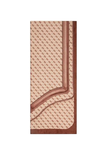 GUESS NOELLE PRINTED SCARF 90X180.LATTE LOGO U