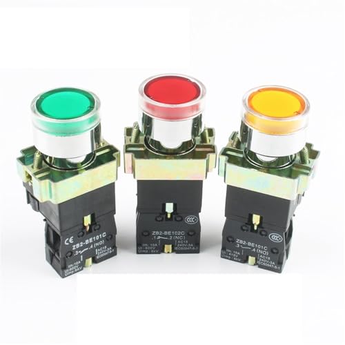 Bouton de démarrage lumineux LED XB2-BW3462 380V à impulsion durable
