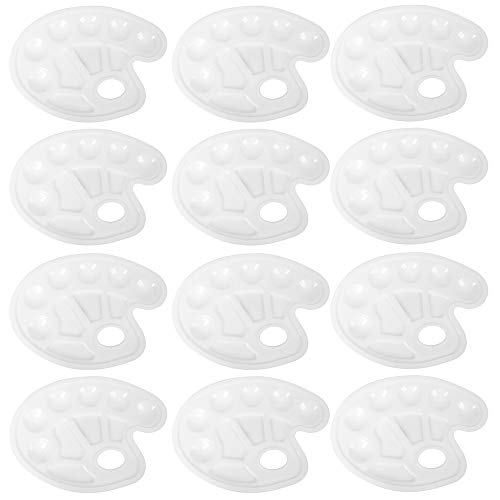 12 Palettes De Couleurs,La Conception des Trous Circulaires dans La Palette,Passez Votre Pouce à Travers Le Trou Circulaire,Maintenez La Palette,Vous Pouvez Créer Vos Propres Outils De Peinture Cover