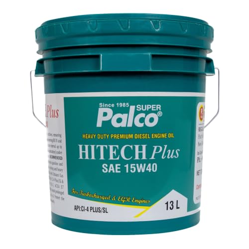 Image of PALCO Hitech Plus 15W40 Diesel Engine Oil 13 Litre for Heavy Duty Cars, Commercial Vehicles & Turbocharged Diesel Engines, EGR Compatible
