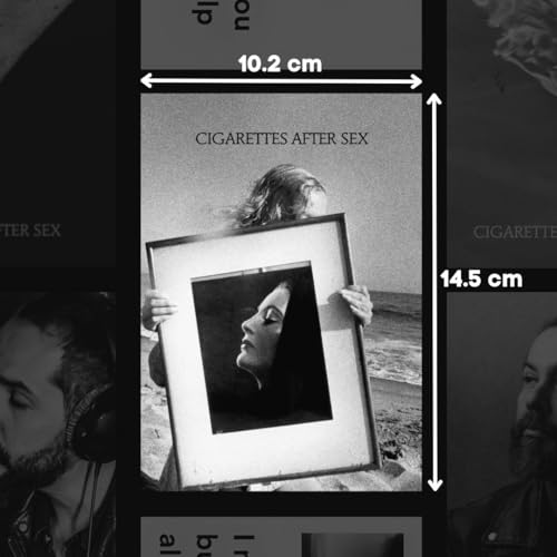 Image of auraposter Paper Cigarettes After Sex (Set of 40)|Cigarettes After Sex Mini Posters|Mini Posters (15 x10 cm) of CAS's songs for Wall, Bedroom, Living room|Band Cigarettes After Sex|Glue Dots Included
