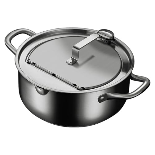 OOMRNV Freidora para El Hogar, Comercial, para Tempura, con Control De Temperatura, para Restaurante Y Hogar.,Noir-L