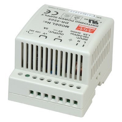 Fuente de alimentación DIN Rail Mean Well 42W 15V 2.8A miniatura 1
