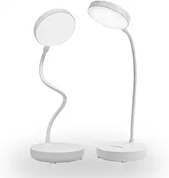 Luminária de Mesa Articulada e Flexível com Botões Premium, 20 LEDs, Bivolt – Ideal para Estudo, Leitura e Escritório