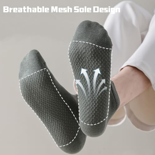 No Show Socks Men, Ankle Socks 7-Pack ， Breathable & Moisture-Wicking,One Size Fits Most (US 7-12), Ultra Soft Lightweight for Daily Wear, Gym, Running, Work4
