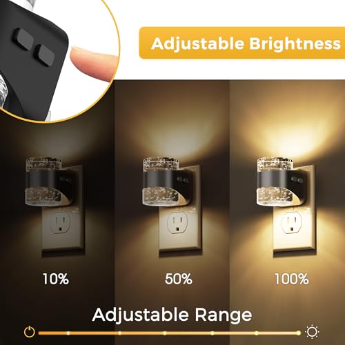 L LOHAS LED Night Light, Bubble Night Lights Plug into Wall,2 Pack 3000K/4000k/5000K Adjustable Color Temperature Night - Additional View