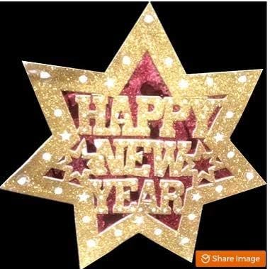 eshwarshop� Christmas Decor Posters- Glittered Model 3 Pack of 2