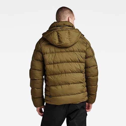 G-Star RAW Herren G-Whistler Padded Hooded Jacke, Grün (dark olive D20100-D199-C744), L – Ansicht 3
