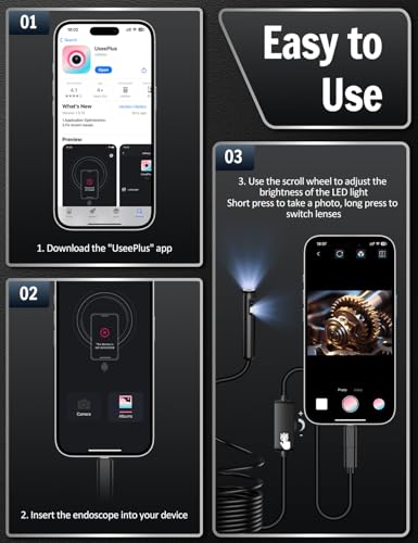 Ferdiiz Endoskopkamera mit Licht, - Image 9