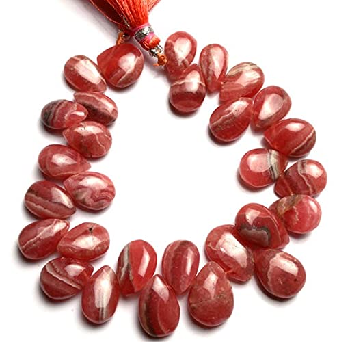 Perles en rhodochrosite véritable briolette facettée haut de gamme - 2