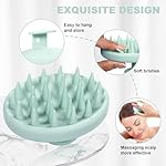 Silicone Scalp Massager, Scalp Scrubber for Hair Growth with Soft Bristles, Scalp Exfoliator Brush Dandruff Removal Shampoo Brush for Wet Dry Scalp Care (Mint Green) - Image 3