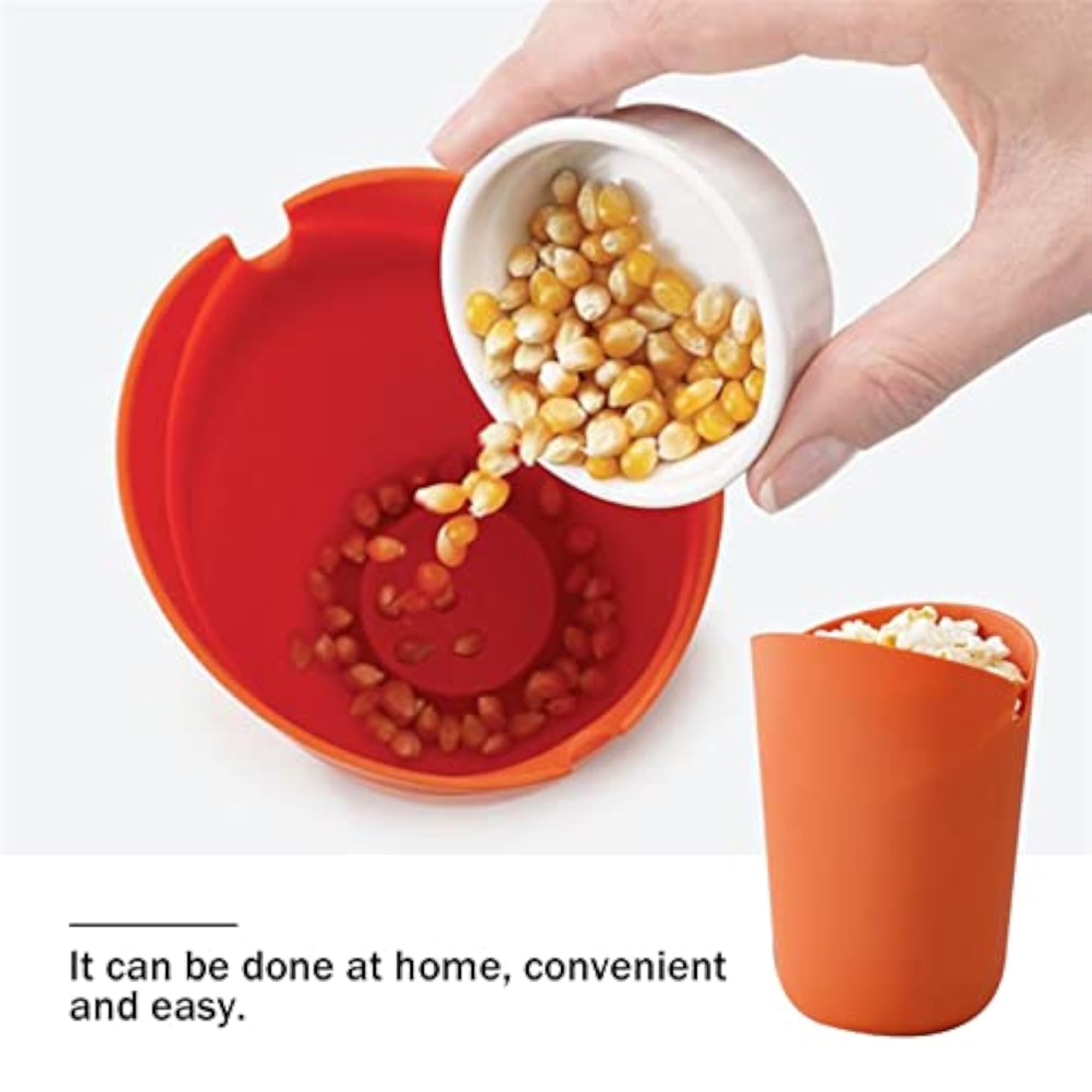 Foldable Silicone Popcorn Bucket, Convenient and Fun
