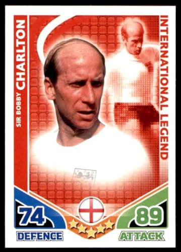 Match Attax England 2010 Sir Bobby Charlton International Legend Trading Card