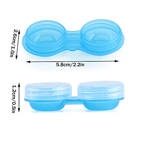 20Pcs Étui de Lentilles de Contact, Voyage Boite à Lentilles de Contact, Portable Etui Lentilles de Contact, avec Capuchons L et R-Jaune, Bleu, Violet, Orange - Image 3