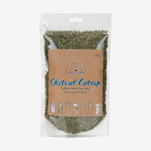 SkitCat Catnip - Hierba gatera de alta calidad, súper fuerte, cultivada de forma sostenible y libre de químicos (50 g)