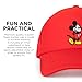 Disney Men's Standard Adult Trucker Hat, Mickey Mouse Mesh Snapback Baseball Cap, Red, ONE Size
