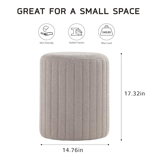 Pouf rond moderne et chaises de coiffeuse pour maquillage Get Set