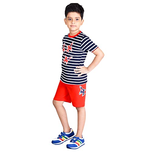 Image of Clothe Funn Boys Printed Cotton Half Sleeves T-Shirt & Shorts Set