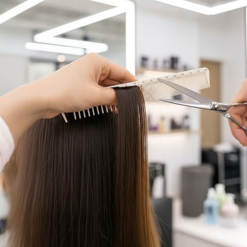 4 Peines para Corte de Cabello con Regla Medición Anti-Estáticos miniatura 6