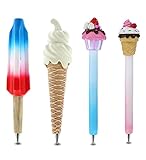 Planet Pens Ice Cream Cupcake Collection Novelty Pen Set of 4 – Ice Treat, Vanilla Cone, Cupcake, Ice Cream Unique Ballpoint Pen, Writing Pen for School and Office