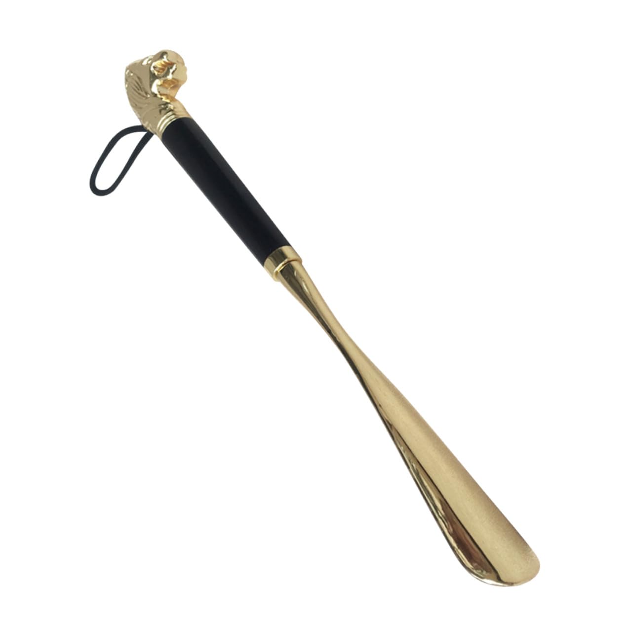 Calzascarpe in Metallo Testa di Leone 32cm Manico lungo Ergonomico per Anziani e Donne in Gravidanza Accessorio Domestico per Scarpe Uomo e Camoscio