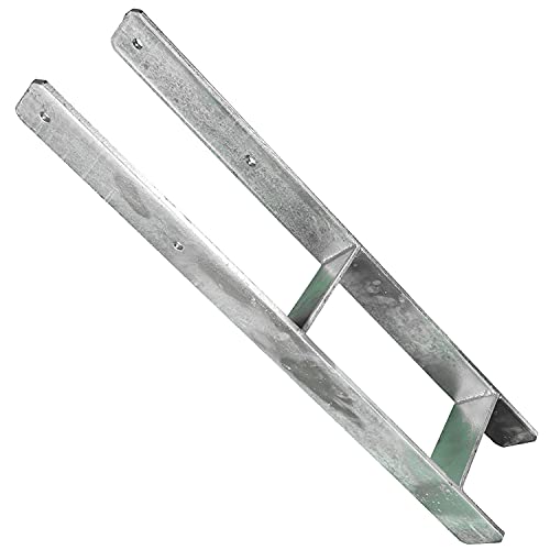 1 H-Pfostenträger feuerverzinkt extrastark 8/800 mm für 160 mm Cover