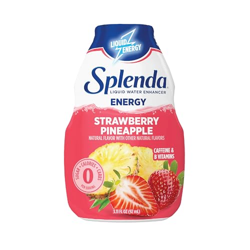 SPLENDA Energy Liquid Water Enhancer Drops, Sugar Free, Zero Calorie, Natural Flavor, Concentrated Drink Mix, 3.11 Fl Oz Each Bottle (Black Cherry, 1 Pack)