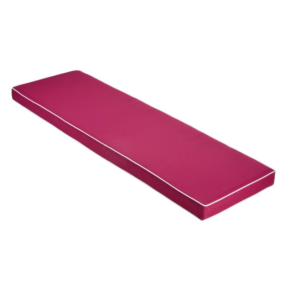 Alfresia 3-Seater Garden Bench Cushion – Replacement Outdoor Bench Seat, Luxury Style, 8cm Thick Luxury Foam Filling, Polyester Case, Choice of Colours, Quality Guaranteed (Wine Red)