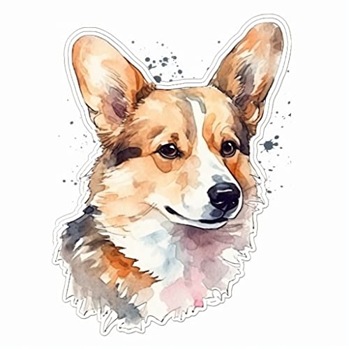 Image of Yoonek Graphics Welsh Corgi Welsh Corgi Dog Vinyl Decal Sticker for Car, Laptop, Tumbler, More. #009941-4 inch
