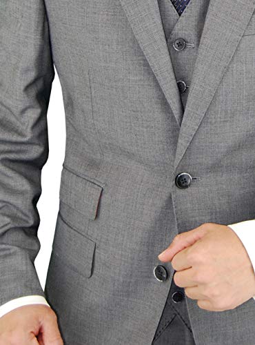 DTI BB Signature Italian Wool Vested Men's Suit 3 Piece Jacket Slacks Waistcoat4