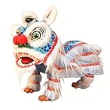 CTDWNT Lion Dance Puppet,Chinese Lion Dragon Marionette Hand String Puppet,Chinese New Year Lion Dragon Dance Toy for Spring Festival Holiday Decor (Blue)