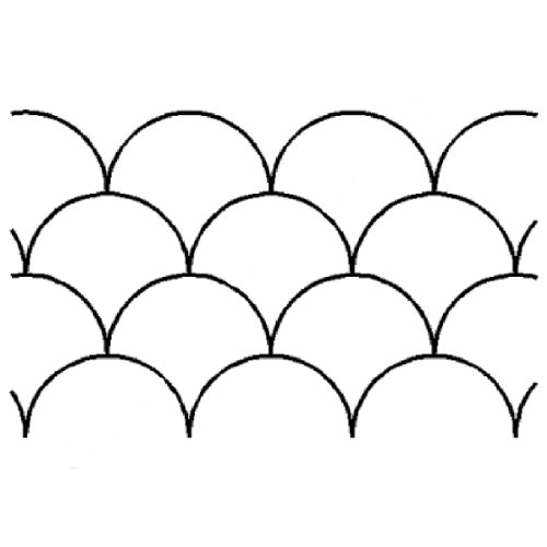 Quilting Creations Clam Shell Background Quilt Stencil