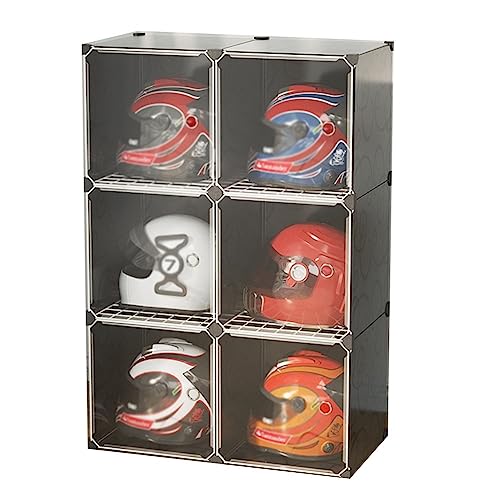 Motorcycle Helmet Display Case - Acrylic Storage Cabinet for Helmet Protection, Showcase Collections, Display Stand for Motorcycle Gear Enthusiasts