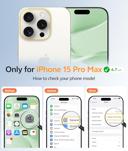 Image of FNTCASE for iPhone 15 Pro Max Case: [Compatible with Magsafe] Translucent Matte Cases with [Full Camera Protection] [Screen Protector] Military Grade Shockproof Protective Phone Cover - Light Moss
