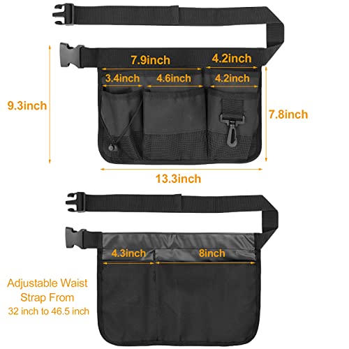 Geboor Gardening Tool Waist Bag Belt Heavy Duty Oxford Tool Apron With 7 Pockets Of Different Sizes And Depth (Black) #TOP6