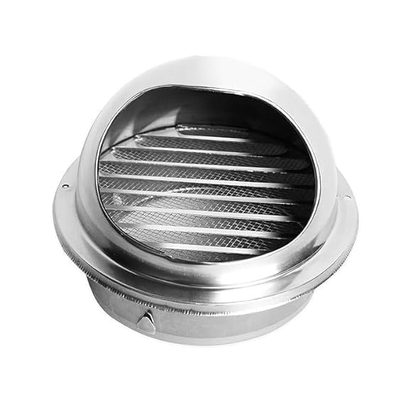 Image of Stainless Steel Chimney Outer Cowl /Outer Cowl 150mm Ducting Pipe Woodburner Flue Liner Ventilation Pipe Rain hat Chimney Pot Roof Cowl rain Cover (150), Chrome (6 Inch)