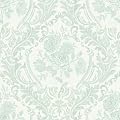 Ismoon Floral Wallpaper Peel and Stick Sage Green Contact Paper Boho Vintage Watercolor Damask Wallpaper Textured Removable Self Adhesive Vinyl Wall Paper for Bedroom, 17.3 in X 6.5 ft