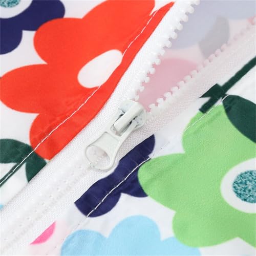 Boys Girls Waterproof Windbreaker Jacket Fashion Rainproof Hoodie Kids Long Sleeve Zip Up Flower Print Thin Coat3