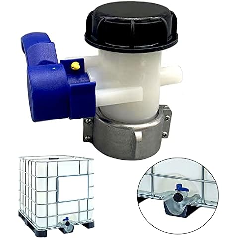 IBC Auslaufhahn Tank zubehör,IBC-Wassertank Universal Adapter, IBC Kugelhahn Klappenhahn Wassertank Absperrhahn Tank Ersatzkugelhahn Innendurchmesser DN40 75/62 MM zubehör Absperrventil Cover