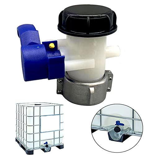 IBC Auslaufhahn Tank zubehör,IBC-Wassertank Universal Adapter, IBC Kugelhahn Klappenhahn Wassertank Absperrhahn Tank Ersatzkugelhahn Innendurchmesser DN40 75/62 MM zubehör Absperrventil, (62MM) (62MM) Cover