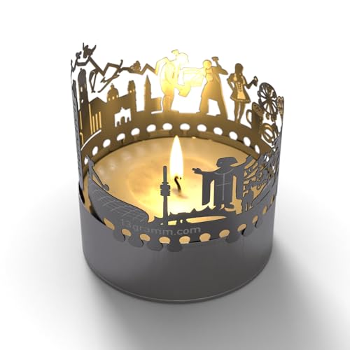 München Skyline Schattenspiel - Faszinierendes Kerzenlicht mit Silhouettenprojektion - Perfektes Souvenir & Geschenk für München-Fans